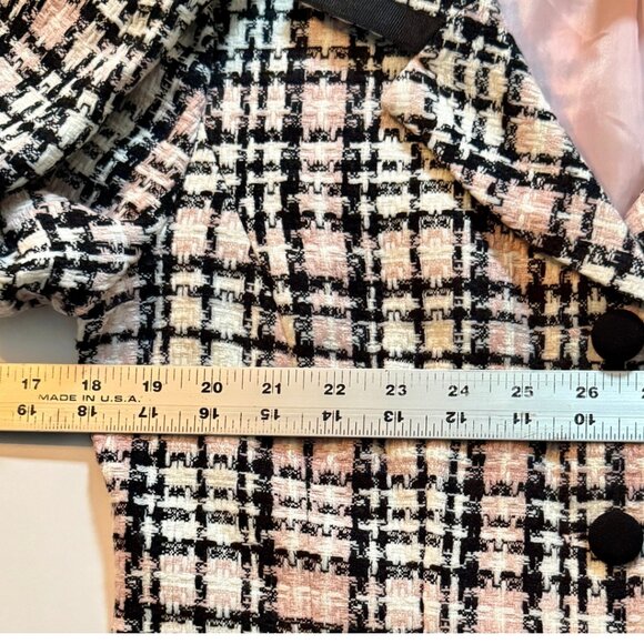 Jessica Howard, Pink Plaid Houndstooth Blazer, Size 6 - Picture 5 of 8